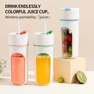 Wireless Electric Juicer Blender – USB Charging Smoothie Maker, Fruit Mixer & Ice Crush Food Processor
